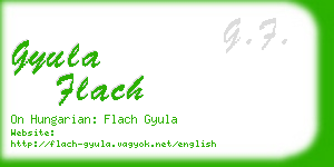 gyula flach business card